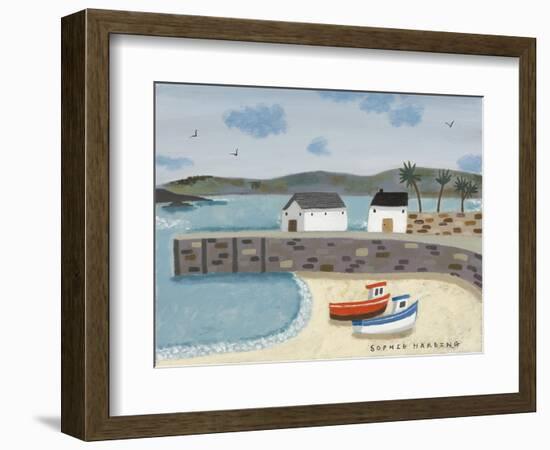 Boats and Harbour-Sophie Harding-Framed Giclee Print