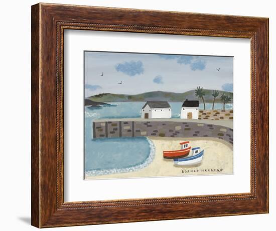 Boats and Harbour-Sophie Harding-Framed Giclee Print