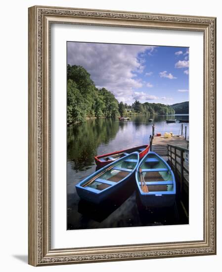 Boats and Lake, Pitlochry, Perth and Kinross, Central Scotland, Scotland, United Kingdom, Europe-Patrick Dieudonne-Framed Photographic Print