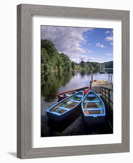 Boats and Lake, Pitlochry, Perth and Kinross, Central Scotland, Scotland, United Kingdom, Europe-Patrick Dieudonne-Framed Photographic Print