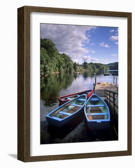 Boats and Lake, Pitlochry, Perth and Kinross, Central Scotland, Scotland, United Kingdom, Europe-Patrick Dieudonne-Framed Photographic Print