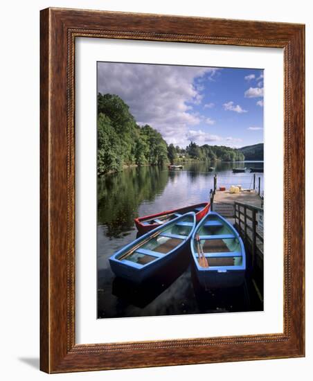 Boats and Lake, Pitlochry, Perth and Kinross, Central Scotland, Scotland, United Kingdom, Europe-Patrick Dieudonne-Framed Photographic Print