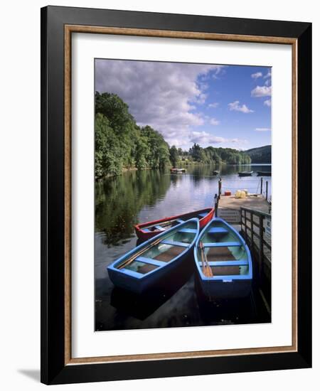 Boats and Lake, Pitlochry, Perth and Kinross, Central Scotland, Scotland, United Kingdom, Europe-Patrick Dieudonne-Framed Photographic Print