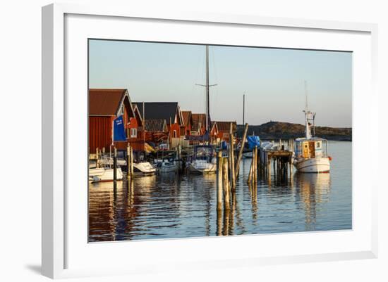 Boats and Timber Houses, Grebbestad, Bohuslan Region, West Coast, Sweden, Scandinavia, Europe-Yadid Levy-Framed Photographic Print