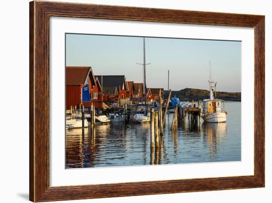 Boats and Timber Houses, Grebbestad, Bohuslan Region, West Coast, Sweden, Scandinavia, Europe-Yadid Levy-Framed Photographic Print