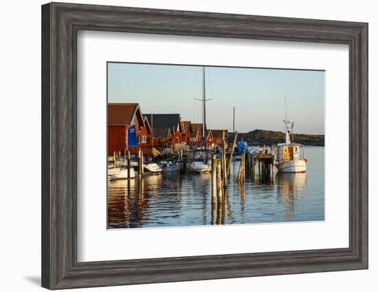 Boats and Timber Houses, Grebbestad, Bohuslan Region, West Coast, Sweden, Scandinavia, Europe-Yadid Levy-Framed Photographic Print