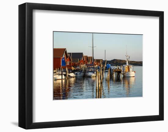 Boats and Timber Houses, Grebbestad, Bohuslan Region, West Coast, Sweden, Scandinavia, Europe-Yadid Levy-Framed Photographic Print