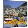 Boats and Waterfront, Positano, Costiera Amalfitana (Amalfi Coast), Campania, Italy-Roy Rainford-Mounted Photographic Print