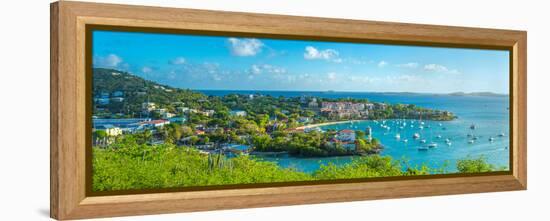 Boats at a Harbor, Cruz Bay, St. John, Us Virgin Islands-null-Framed Premier Image Canvas