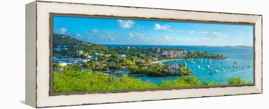 Boats at a Harbor, Cruz Bay, St. John, Us Virgin Islands-null-Framed Premier Image Canvas