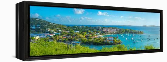 Boats at a Harbor, Cruz Bay, St. John, Us Virgin Islands-null-Framed Premier Image Canvas