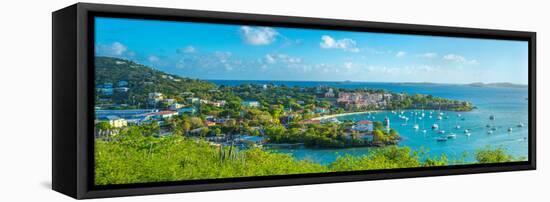 Boats at a Harbor, Cruz Bay, St. John, Us Virgin Islands-null-Framed Premier Image Canvas