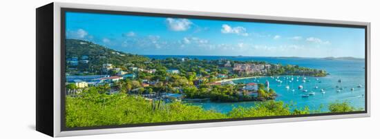 Boats at a Harbor, Cruz Bay, St. John, Us Virgin Islands-null-Framed Premier Image Canvas