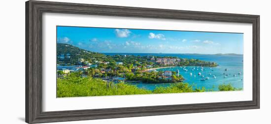 Boats at a Harbor, Cruz Bay, St. John, Us Virgin Islands-null-Framed Photographic Print