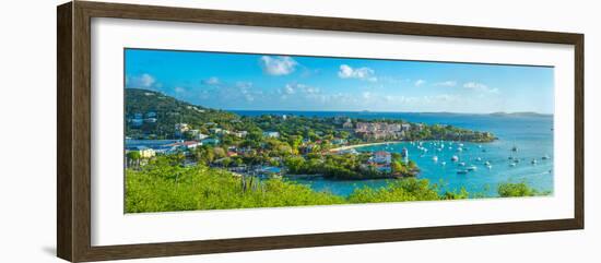 Boats at a Harbor, Cruz Bay, St. John, Us Virgin Islands-null-Framed Photographic Print