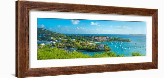 Boats at a Harbor, Cruz Bay, St. John, Us Virgin Islands-null-Framed Photographic Print