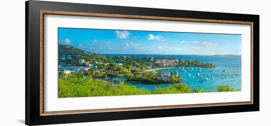 Boats at a Harbor, Cruz Bay, St. John, Us Virgin Islands-null-Framed Photographic Print