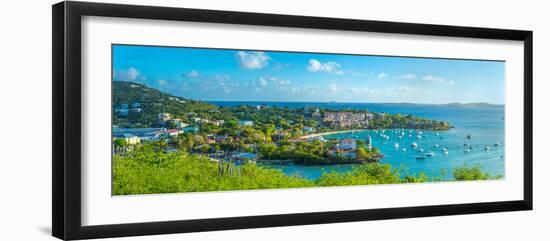 Boats at a Harbor, Cruz Bay, St. John, Us Virgin Islands-null-Framed Photographic Print