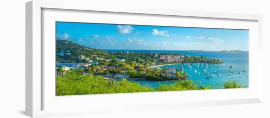 Boats at a Harbor, Cruz Bay, St. John, Us Virgin Islands-null-Framed Photographic Print