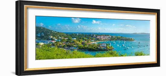 Boats at a Harbor, Cruz Bay, St. John, Us Virgin Islands-null-Framed Photographic Print