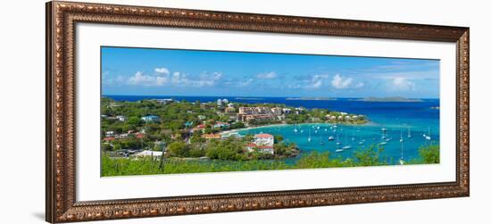 Boats at a Harbor, Cruz Bay, St. John, Us Virgin Islands-null-Framed Photographic Print