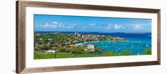 Boats at a Harbor, Cruz Bay, St. John, Us Virgin Islands-null-Framed Photographic Print