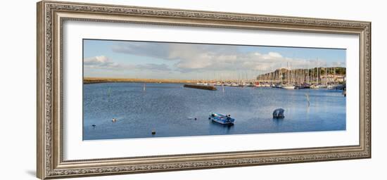 Boats at a Harbor, Howth, Dublin Bay, Dublin, Leinster Province, Republic of Ireland-null-Framed Photographic Print