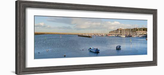 Boats at a Harbor, Howth, Dublin Bay, Dublin, Leinster Province, Republic of Ireland-null-Framed Photographic Print