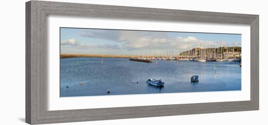 Boats at a Harbor, Howth, Dublin Bay, Dublin, Leinster Province, Republic of Ireland-null-Framed Photographic Print