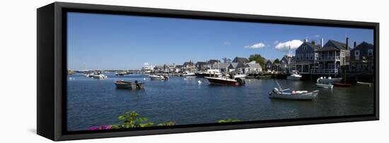 Boats at a Harbor, Nantucket, Massachusetts, USA-null-Framed Premier Image Canvas
