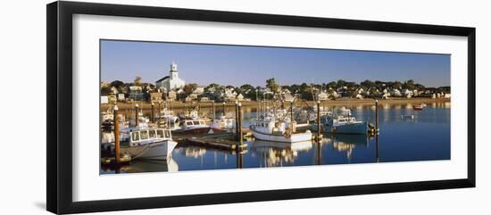 Boats at a Harbor, Provincetown, Cape Cod, Barnstable County, Massachusetts, USA-null-Framed Photographic Print