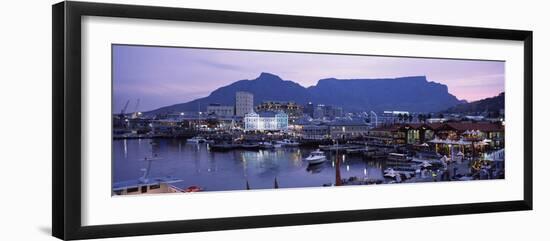 Boats at a Harbor, Victoria and Alfred Waterfront, Table Mountain, Cape Town-null-Framed Photographic Print