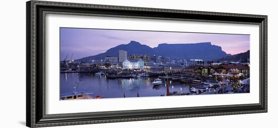 Boats at a Harbor, Victoria and Alfred Waterfront, Table Mountain, Cape Town-null-Framed Photographic Print