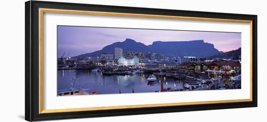 Boats at a Harbor, Victoria and Alfred Waterfront, Table Mountain, Cape Town-null-Framed Photographic Print