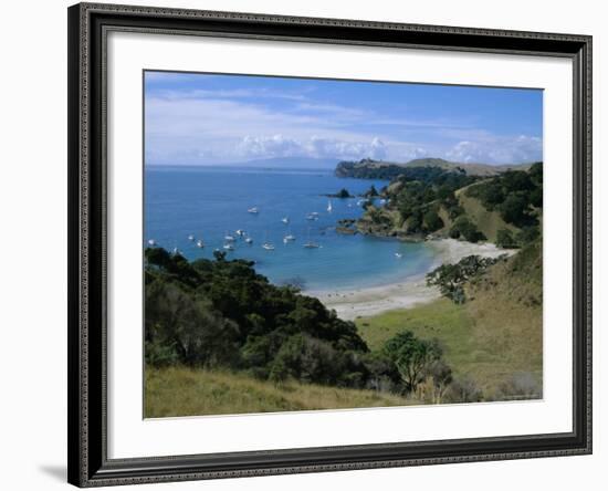 Boats at Anchorage, Waiheke Island, Central Auckland, North Island, New Zealand, Pacific-D H Webster-Framed Photographic Print