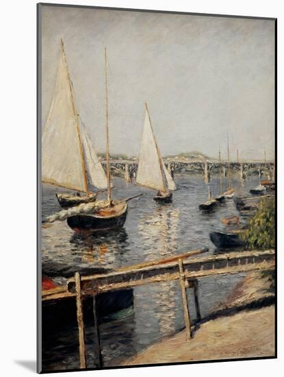 Boats at Argenteuil, 1888-Gustave Caillebotte-Mounted Giclee Print