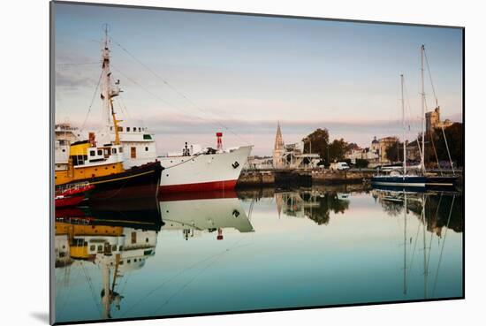Boats at Maritime Museum, La Rochelle, Charente-Maritime, Poitou-Charentes, France-null-Mounted Photographic Print
