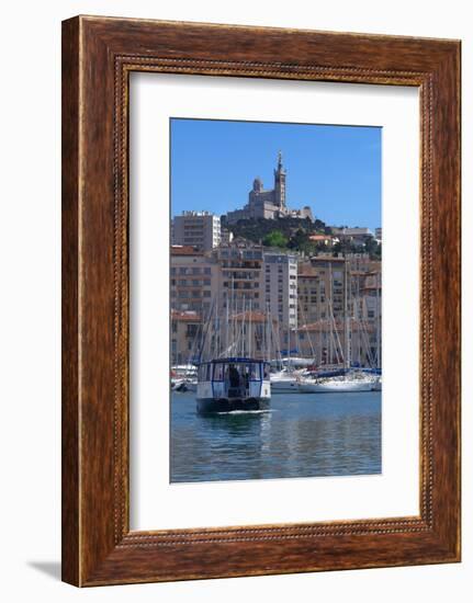 Boats at Old Port, Marseille, Bouches-Du-Rhone, Provence-Alpes-Cote D'Azur, France-null-Framed Photographic Print