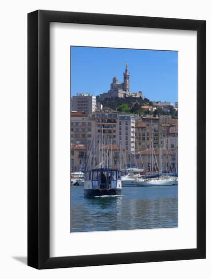 Boats at Old Port, Marseille, Bouches-Du-Rhone, Provence-Alpes-Cote D'Azur, France-null-Framed Photographic Print