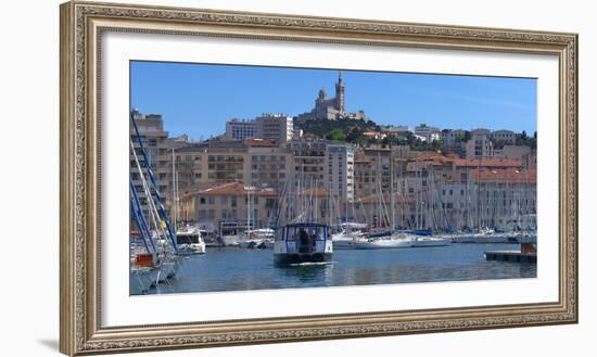 Boats at Old Port, Marseille, Bouches-Du-Rhone, Provence-Alpes-Cote D'Azur, France-null-Framed Photographic Print