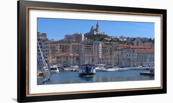 Boats at Old Port, Marseille, Bouches-Du-Rhone, Provence-Alpes-Cote D'Azur, France-null-Framed Photographic Print