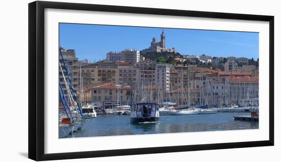 Boats at Old Port, Marseille, Bouches-Du-Rhone, Provence-Alpes-Cote D'Azur, France-null-Framed Photographic Print