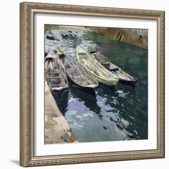 Boats at Rest-Joaquín Sorolla y Bastida-Framed Giclee Print