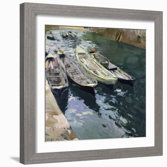 Boats at Rest-Joaquín Sorolla y Bastida-Framed Giclee Print