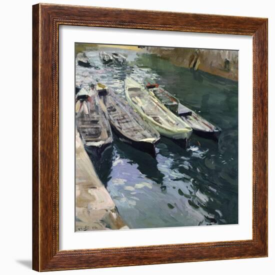 Boats at Rest-Joaquín Sorolla y Bastida-Framed Giclee Print