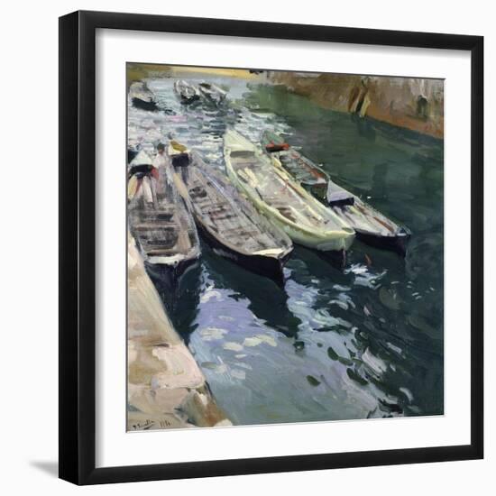 Boats at Rest-Joaquín Sorolla y Bastida-Framed Giclee Print