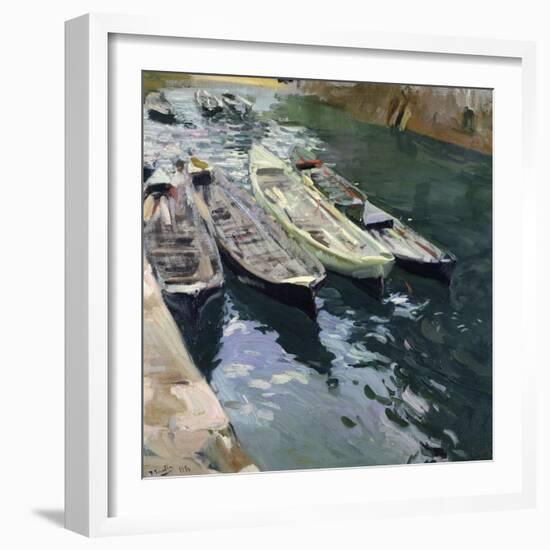 Boats at Rest-Joaquín Sorolla y Bastida-Framed Giclee Print