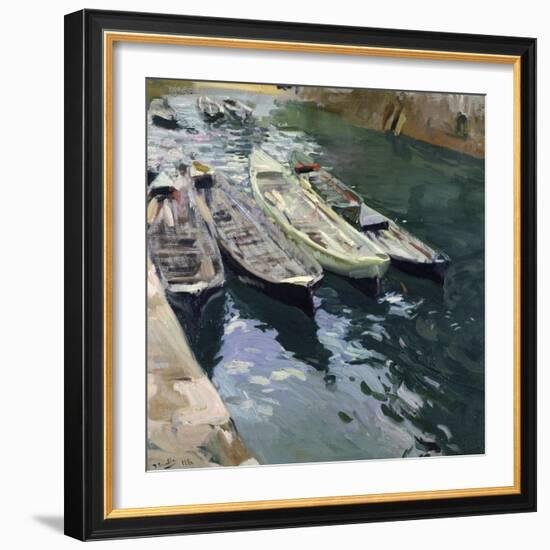 Boats at Rest-Joaquín Sorolla y Bastida-Framed Giclee Print