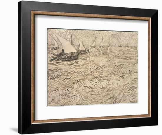 Boats at Saintes-Maries, 1888-Vincent van Gogh-Framed Art Print