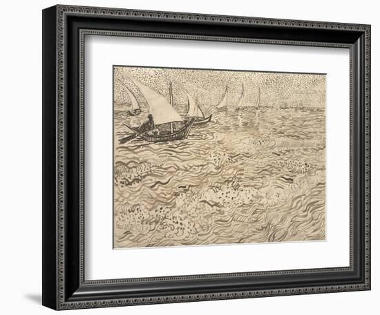 Boats at Saintes-Maries, 1888-Vincent van Gogh-Framed Art Print